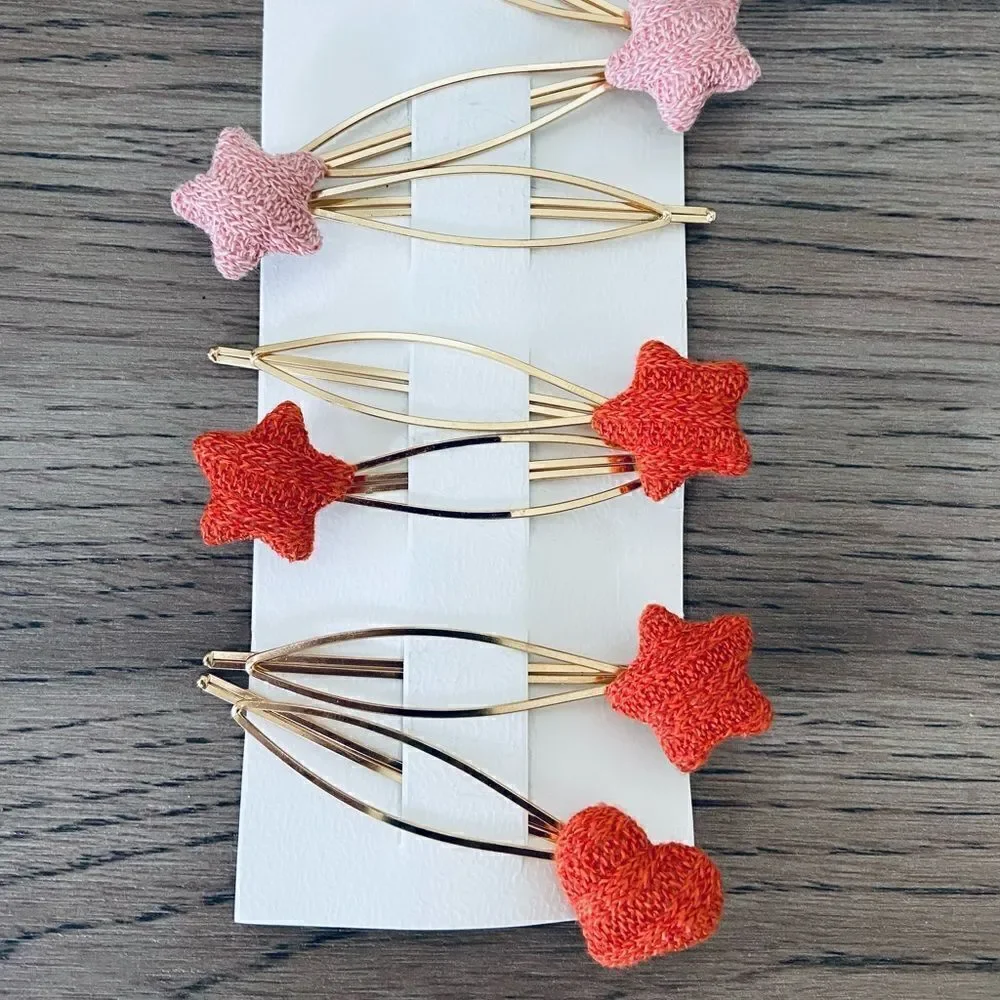 Hair pin Stars and Heart format